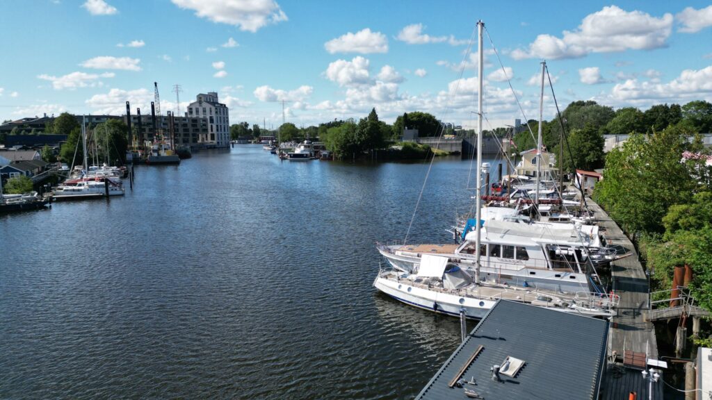 Luftbild der Liegeplätze